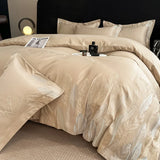 4Pcs Cotton 100% Light Luxury High-End Style 140 Long Staple Cotton Full Set Of Bedding Duvet Cover 200x230 220x240 Four Seasons