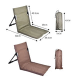 Ultra-Light Folding Camping Chair with Backrest,Outdoors Relaxing Floor Seat for SwimmingPool Beach Lawn Picnic Road Trips