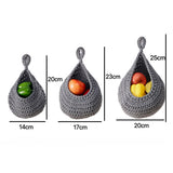 Bohemian Handwoven Hanging Baskets Multipurpose Wall Mounted Storage and Decorative Mesh Shelf Baskets for Hanging Small Items