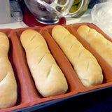 Silicone Bread Forms Hot Dog Bread Molds Non Stick  Perforated Italian Loaf Mold for Home Baking Long French Baker's Tray