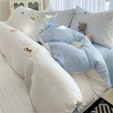 INS Style Bedding Sets Quilt Cover Sets Romantic Bedclothes Decor Woman Girls Bedroom Duvet Cover Sets 4pcs