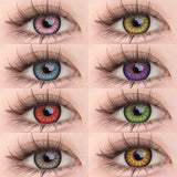 Color Contact Lenses 2Pcs Yearly Disposable Prescription 3 Tone Myopia Colored Contacts Beauty Eye Makeup Lens