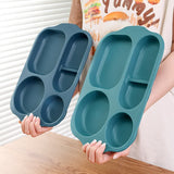 Plastic Student Dinner Plate Thickened Canteen Compartment Food Tray Anti-fall Multigrid Rice Pan Home Rectangle Kitchen Tools