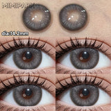 Big Diameter Natural Style Colored Contacts 2pcs Multi-Tone Y2K Lenses for Wedding Party Gift 0.00D No Power