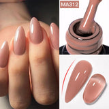 7ml Rubber Base Nail Gel Polish Nude Milky White DIY Nail Art Soak Off Gel Polish Semi Permanent Painting UV Vernis