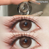 14.2-14.5mm Half Yearly Natural Glossy Contacts 2pcs Free Shipping Shiny Glass Lenses With Power for Cosplay