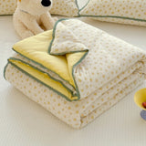 A-Class Summer Quilt Double Layer Non-Cotton Soft Air Conditioning Cooling Quilt Student Dormi Single Double Person Thin Quilt