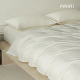 Waed Cotton Pure Color Bedding Set Four-Piece Tee-Piece Duvet Cover Single Bedding Set Breathable Comfortable All Seasons