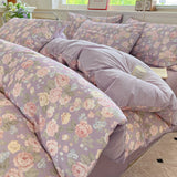 Pure Cotton Bedding Set Four Piece Bed Sheet Set Comforter Set Single Double  Bed Quilt Cover Rural Style Floral Bed Linens