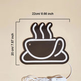 Chi-buy LED Neon Black back plate coffee mug USB Powered Neon Signs Night Light 3D Wall Art Bedroom Living Room Decor Lamp Signs