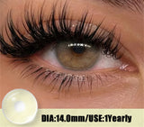 Fashion Colorful Eyes Contacts Colored Contact Lenses Yearly Blue Gray Beauty Pupils Brown Makeup Eyes Lenses 2pcs/pair