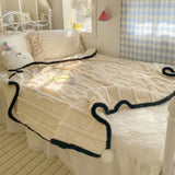 new autumn and winter mother draw lamb fleece ball blanket office nap thickened small blanket airplane blanket