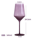 Purple Glass Wine Glass Minimalist Wine Glass Goblet Champagne Flute Vase & Tumbler Modern Home Bar Decor for Wine & Cocktail