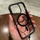 Transparent Matte Acrylic Case for iPhone 17 16 15 14 13 12 Pro Max Plus 11 Hard Shockproof Magnetic Wireless Charge For Magsafe