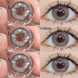 VisualClick Colored Contact Lens Nature Brown 2Pcs/Pair Year New Lenses with Myopia Degree Grade 0.00- 8.00 Soft Lens