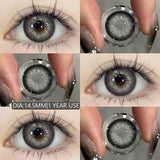 1 Pair Colored Contact Lenses for Eyes Doll Eye Cosmetics Blue Contact Lenses Fashion Lens Eye Makeup Yearly Use