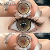 Ikeehome  2pcs Colorful Contact Lenses for Eyes Brown Lenses Colorcon Lenses Beauty Gray Eye Contacts Lens Yearly Blue Lenses