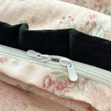 Korean Princess Floral Ruffles 100% Cotton Double Layer Yarn Soft Bedding Set Single Queen King Duvet Cover Bed Sheet Pillowcase