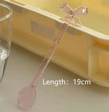 Calla Lily Animals Cartoon Bear Glass Spoon Dessert Spoon Coffee Glass Stir Spoon  Long Handle Spoon Yogurt Spoon