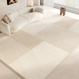 Cream Style Living Room Sofa Large Area Carpets Line Bedroom Bedside Carpet Beige Minimalist Cloakroom Rug Soft Balcony Rugs