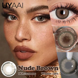1 Pair Contact Lenses with Natural High Color Saturation & Defined Edge, Soft Age-Reducing Ambience