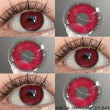 1 Pair Cosplay Contact Lenses for Eyes Colored Fashion Pink Contacts Lens Purple Cosmetic Pupil Yearly Contact Lenses