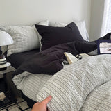 3/4pc Autumn Bedding Set Star Geometric Print Soft Polyester Duvet Cover Set+Bed Sheet Twin Full Queen Home Drom Bedding