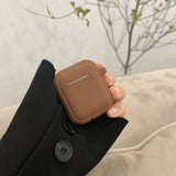 Korea Cute Simple Coffee Milk Tea Color Silicone Earphone Case For AirPods 1 2 3 4 Pro 2 Wireless Bluetooth Charging Box Cover