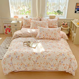 Ikeehome  new cotton printing four-piece quilt cover student dormitory single bed sheet bedding three-piece set