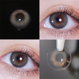 1pair Natural Gray Color Contact Lenses Cosmetic Softlens 14.2mm
