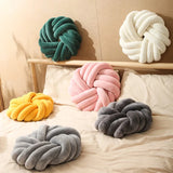 Pillow with Three Strands of Rope Tied To A Ball Circular Sofa Armchair Lazy Seat Cushion Office Cushion Futon Office Cushion
