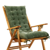 Rocking Patio Lounge Chair Cushion with Ties Overstuffed Seat Back Cushion Pad Tufted Pillow for Outdoor Indoor Home