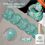 10ml Green Wormhole Cat Magnetic Gel Nail Polish 9D Glitter Soak Off UV LED Nail Art Varnish Manicure DIY At Home