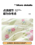 100% Cotton Four Piece Set Soft Skin-friendly Duvet Cover Set Single Couple Flower Printed Comforter Bedding Set for Adults Kids