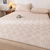1pc Quilted Thick Mattresses Toppers Waterproof Mattress Pad Cover All-Season Elastic Corner Straps Fits Up To 30cm Bed