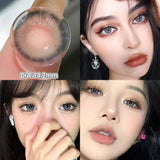 1 Pair(2pcs) Brown Beauty Colored Contact Lenses for Eyes Purple Halloween Lens Big Eye Lens Natural Look Gray Blue Lens