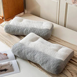 Japanese Style Latex Pillow Neck Supportive Anti-Traction Core Adult Student Soft Hard Dual Use Office Environment 3D Cut