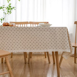 Table Cover Tablecloth with Tassel Wrinkle Free Anti-Fading Washable Dust-Proof for Kitchen Dining Party Desktop Decoration