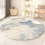 Light Luxury Carpets for Living Room Nordic Bedroom Decor Plush Carpet Large Area Round Abstract Floor Mat Thicken Lounge Rug