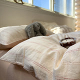 Simple A-Class Pure Cotton Waed Bedding Four-Piece Set Striped Duvet Cover ZD Color Woven Bedding Set for All Seasons