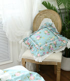 Romantic Ruffle Lace Cushion Cover ,100% Cotton Cloth Pillow Covers Decorative , Bed Throw Pillow Case , Sofa Cushion No Core