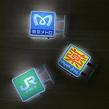 Glowing Mini Fridge Magnets Light Box Coffee Beer Illuminated Home Decor Accessories Japanese Underground Iron Family Rosen