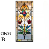 Ikeehome  European Retro Decorative Window Film Self-Adhesive Church Stained Glass Stickers Window Film Privacy Home Decor