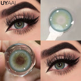Color Contact Lenses For Eye Cosmetic Black Lens Makeup Beauty Green Eyes Contact Natural Brown Contact Eyes Makeup