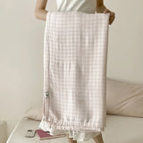 New color-woven jacquard tencel cotton cold blanket summer cool silky smooth towel blanket air-conditioning room blanket