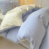 Japan Style Bedding Set Plaid Duvet Cover Set With Sheet Bedroom Decor Skin Friendly King Single Double Bedding Set Home Textile