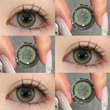 Colored Contact Lenses For Eyes Myopia Natural Green Contact Lens with Prescription Beauty Pupil Cosmetics Yearly Use