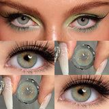1 Pair Colored Contact Lenses Beautiful Pupil Color Circle Lens Green Iris Yearly Natural Fast Shipping Quality