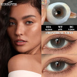 1 Pair Natural Blue Lenses Yearly Use Contact Lens Beauty Color Contact Lenses For Eyes Brown Contacts Gray Pupils Lens