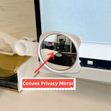 Privacy Anti Peeping Convex Mirror with A Clip Selfie Mirror Small Circular Mirror Wide-angle Rearview Convenient Shooting Props
